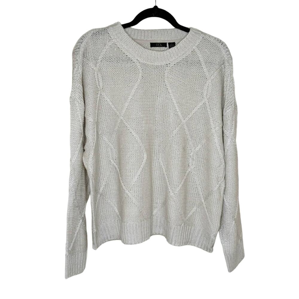 RDI Cable Knit Pullover Sweater - Size 1X - NWT